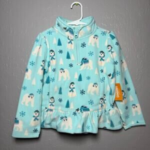 Gymboree Girls Polar Bear Sweatshirt, Mint Tea, 6